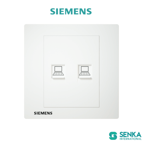 Ổ cắm mạng đôi RJ45 + CAT5E Relfa Siemens