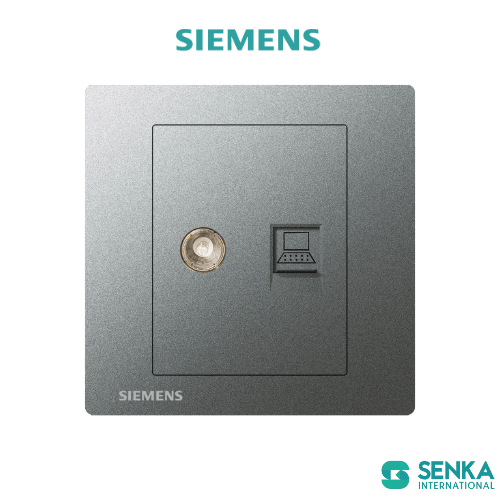 Ổ cắm tv & mạng RJ45 + CAT5E Relfa Siemens