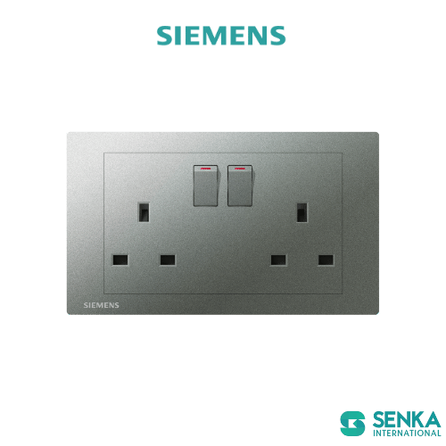 Ổ cắm đôi BS 13A có công tắc Relfa Siemens