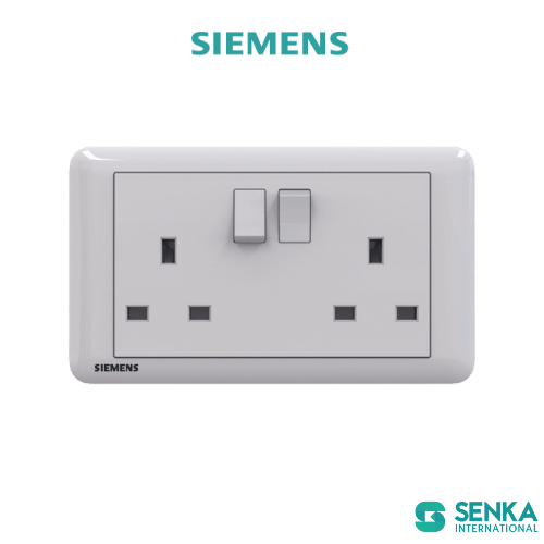 Ổ cắm đôi chuẩn BS + công tắc Seata Siemens