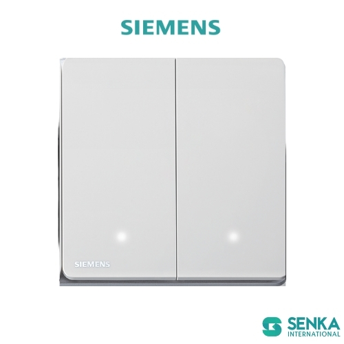 Công tắc đôi 1 chiều có dèn LED Arina Siemens
