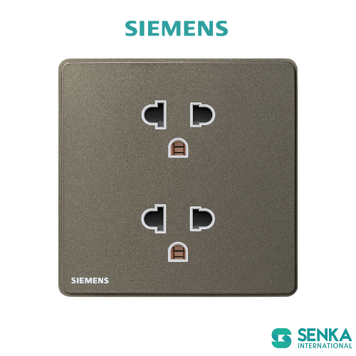 Ổ cắm đôi 2 chấu 10A Arina Siemens