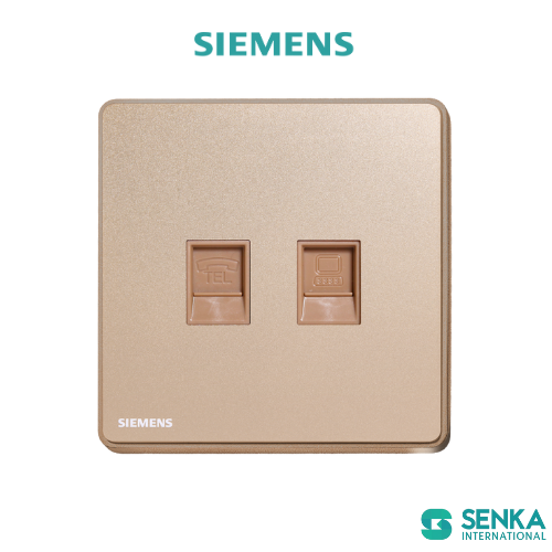 Ổ cắm mạng CAT6 & điện thoại RJ11 + RJ46 Arina Siemens
