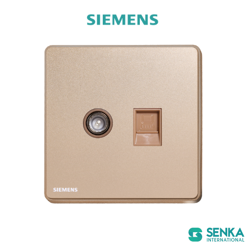 Ổ cắm tv & mạng RJ45 + CAT5E Arina Siemens