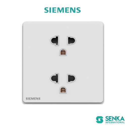 Ổ cắm đôi 3 chấu chuẩn Universal Arina Siemens