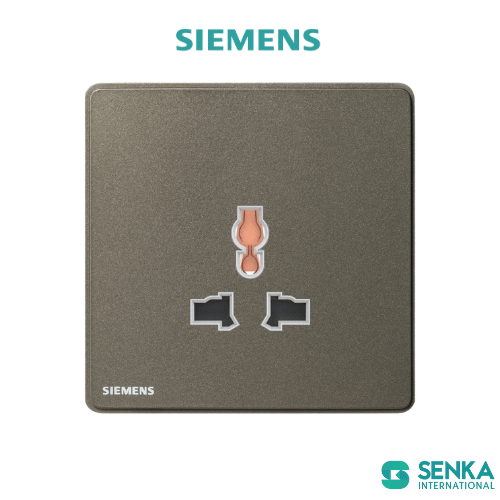 Ổ cắm đa năng 13A( international) có nắp che Arina Siemens