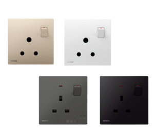 Ổ cắm có công tắc 1 gang 15A (lỗ tròn)