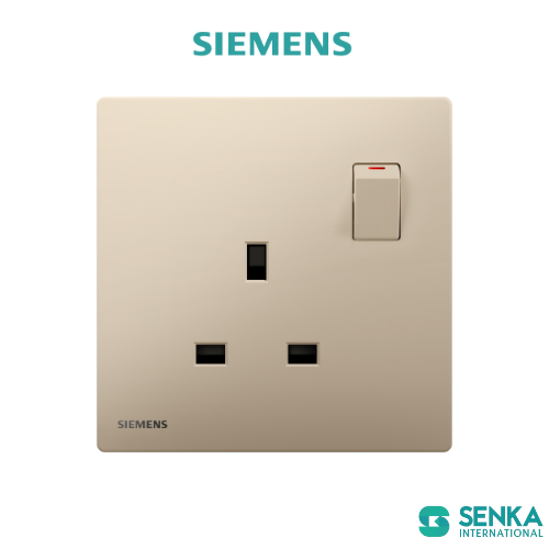 Ổ cắm 13A đơn có công tắc (chuẩn BS) Peleus Siemens
