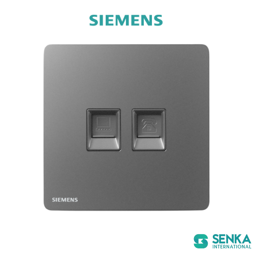 Ổ cắm điện thoại + mạng RJ45 Incendo Siemens