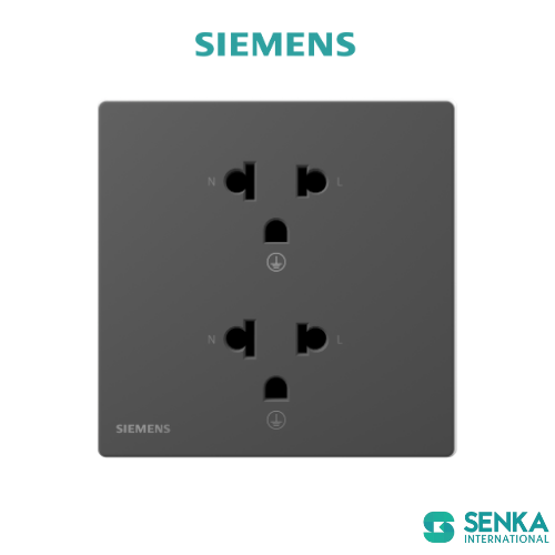 Ổ cắm Đôi 3 chấu 16A chuẩn Universal  Peleus Siemens